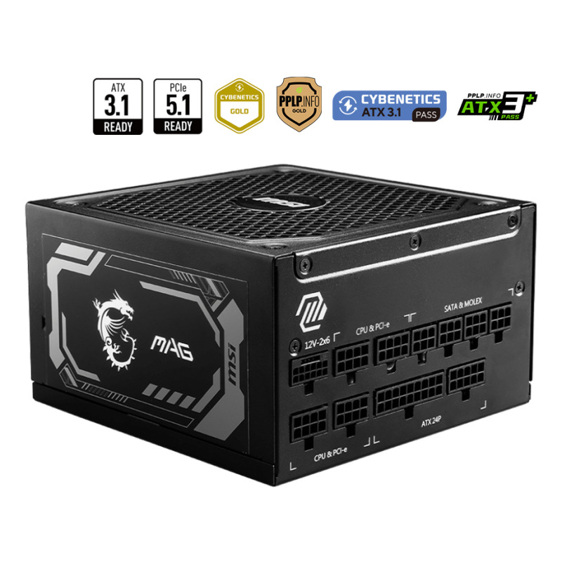 FUENTE DE PODER MSI 1250W/80 PLUS GOLD /NEGRO/ATX/MODULAR